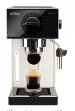 Cafetera Expreso marca Solac Ivory CE4505 por 47,20€ (acumulas 11,80€ al cheque)