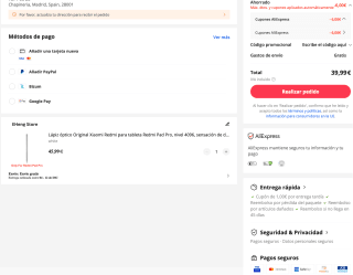 Lápiz óptico Original Xiaomi Redmi nivel 4096 80mAh carga tipo C por solo 39,99€