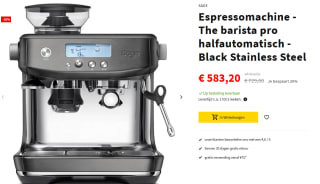 Sage the Barista Pro™ Brushed Stainless Steel Pistonmachine voor €583,20