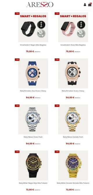 -70% de Descuento en Relojes.