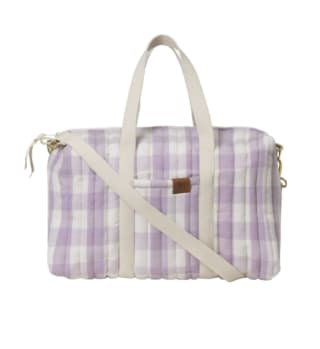 Bolsa Deporte Acolchada con Asa Larga Lilac Checks Fabelab por 19.99€