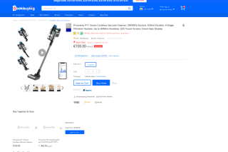 Aspiradora inalámbrica inteligente Proscenic P11 30000 Pa a solo 90€