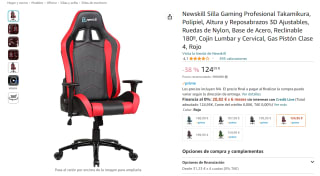 Silla Gaming Profesional Takamikura, Polipiel marca Newskill color rojo por 124,95€