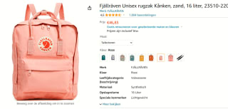 Fjällräven Kånken rugzak pink voor €46,83 bij Amazon
