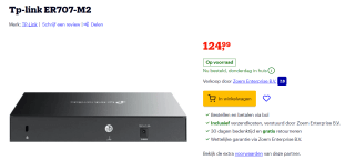 TP-Link ER707-M2 router voor €124,99 bij Bol