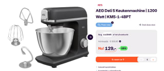 AEG KM5-1-4BPT Keukenmachine voor €129 bij Ibood