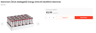 24x slammers energydrink voor €5,99 bij Ochama