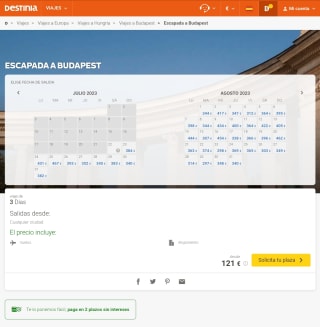 Budapest 2 Noches 3 Días Hotel+ Desayunos + Vuelos directos desde 121€