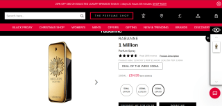 Paco Rabanne 1 Million Parfum Spray 200ml - £84.99