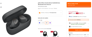 Jabra Elite 3 Auriculares Inalámbricos por 29,90€