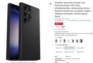 Otterbox Symmetry Galaxy S23 Ultra hoesje zwart voor €10,39 bij Amazon