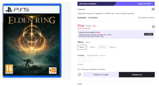 Juego PS5 Elden Ring por 33.99€ (Cuenta Nueva 23.99€)