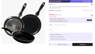 Set de 3 sartenes - SAN IGNACIO Q3260 (16/20/24cm) por 17.42€ (Cuentas Nuevas 8.71€)