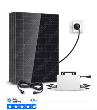 Kit solaire Plug and Play 2000Wc à 712,43€