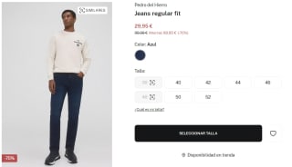 Jeans regular fit para Hombre Pedro del Hierro por 29.95€