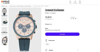 Reloj deportivo para hombre Armani Exchange AX1730 por 73€