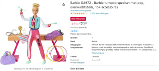 Barbie turnpop GJM72 voor €21,99 bij Amazon.nl