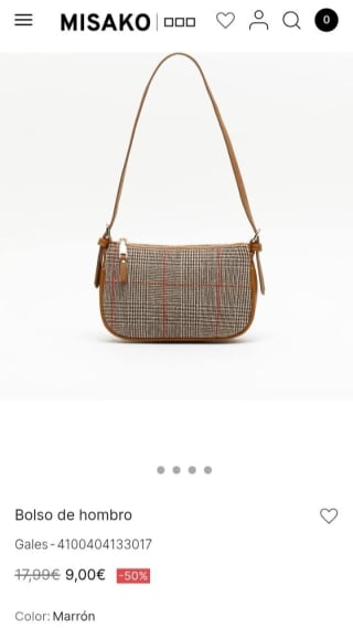 Bolso de hombro Gales por 9€.