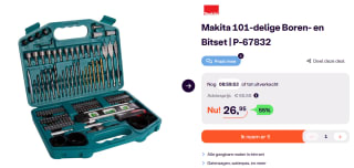 Makita Boorset P 67832 - 101-Delige Accessoireset voor €26,95 bij iBOOD