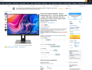 Monitor ASUS ProArt Display PA248QV 24.1” 6:10 IPS WUXGA (1920 x 1200) 100% sRGB 100% Rec.709 por solo 162,93€