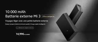 Batterie externe Xiaomi 10000 mAh à 14,99€