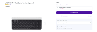 LOGITECH K780 Multi-Device Wireless Keyboard - £44.97