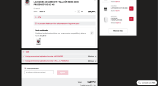 Lavadora AEG ProSense de 8Kg por 349,97€