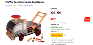 I'm Toy Loopwagen Werktruck voor €45,95 bij Bol