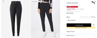 Puma Tapered Sportbroek Zwart voor €26,94 bij About You