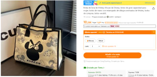 Bolso de lona y carteras de Mickey Mouse desde solo 3,47€ en Temu