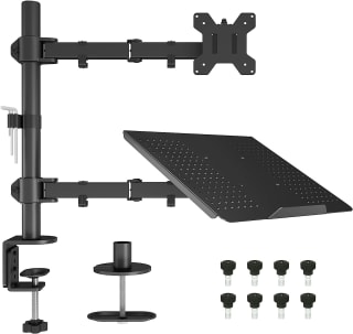 BONTEC Monitor Arm met Laptop Stand voor 13-27 inch monitoren voor €41,17 bij Amazon