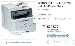 Obtain Brother 3-in-1 LED printer from eBay as low as £227.20