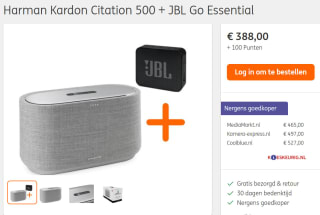 HARMAN KARDON Citation 500 + JBL Go Essential voor €388 + 100 ING rentepunten