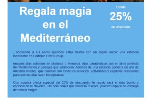 Desde 25% descuento en tus reservas en Portblue Hoteles