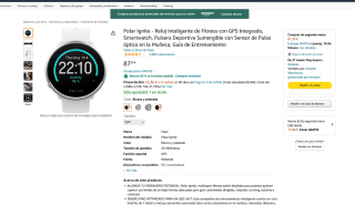 Reloj Polar Ignite Inteligente de Fitness a solo 87,29€