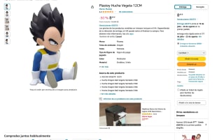 Dragon Ball Hucha Vegeta 12cm por 8,48€