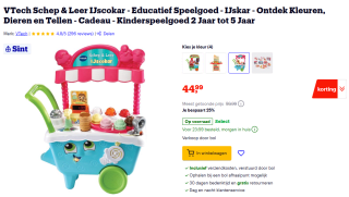 VTech Schep & Leer IJscokar voor €44,99 bij Bol