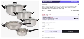 Batería de Cocina Quttin Genova 8 Piezas por 22.45€ (Cuenta Nueva 13.47€)
