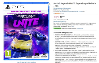 juego Playstation PS5 Asphalt Legends Unite: Supercharged Edition por 19,99€