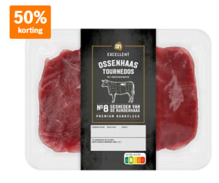Excellent Ossenhaas tournedos ca. 250 g voor €7,50 bij de AH