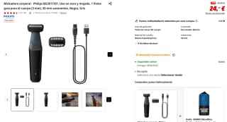 Philips BG3017/01 Afeitadora Corporal Masculina, Bodygroom Serie 3000 por 24€