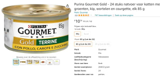 24x 85g Purina Gourmet Gold katten natvoer met groenten, kip, wortelen en courgette voor €10,78