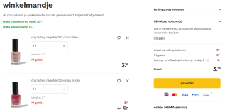 1+1 gratis op nagel- en gellak bij HEMA
