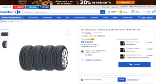Kit com 4 Pneus de Aro 14 da WESTLAKE - R$ 940,53
