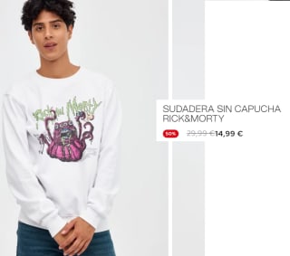 Sudadera para Hombre de Rick & Morty por 14.99€