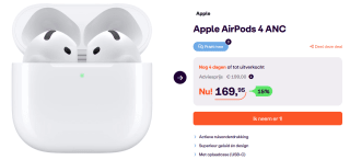 Apple AirPods 4 voor €169,95 bij iBOOD