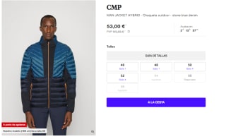 Chaqueta Outdoor para Hombre CMP MAN JACKET HYBRID por 53€