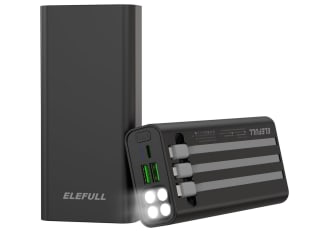 Batería Portatil 26.800mah Linterna y Cables Adheridos Elefull por solo 12,99€
