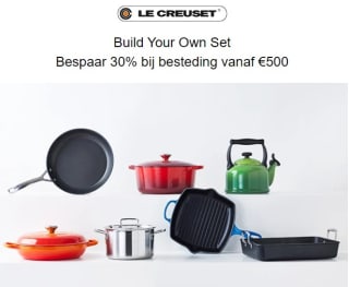 30% korting bij besteding vanaf €500 bij Le Creuset