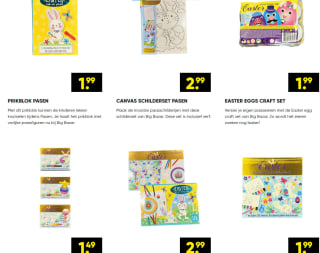 1+1 gratis op alle paasartikelen bij Big Bazar